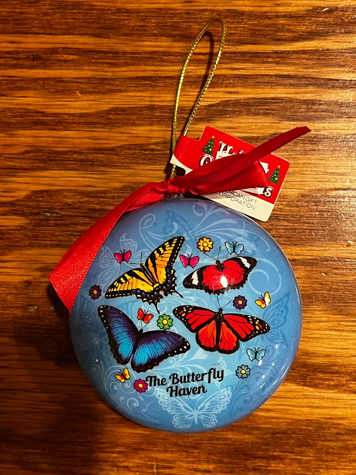 Blue Butterfly Ornament ( American Gift Corp)
