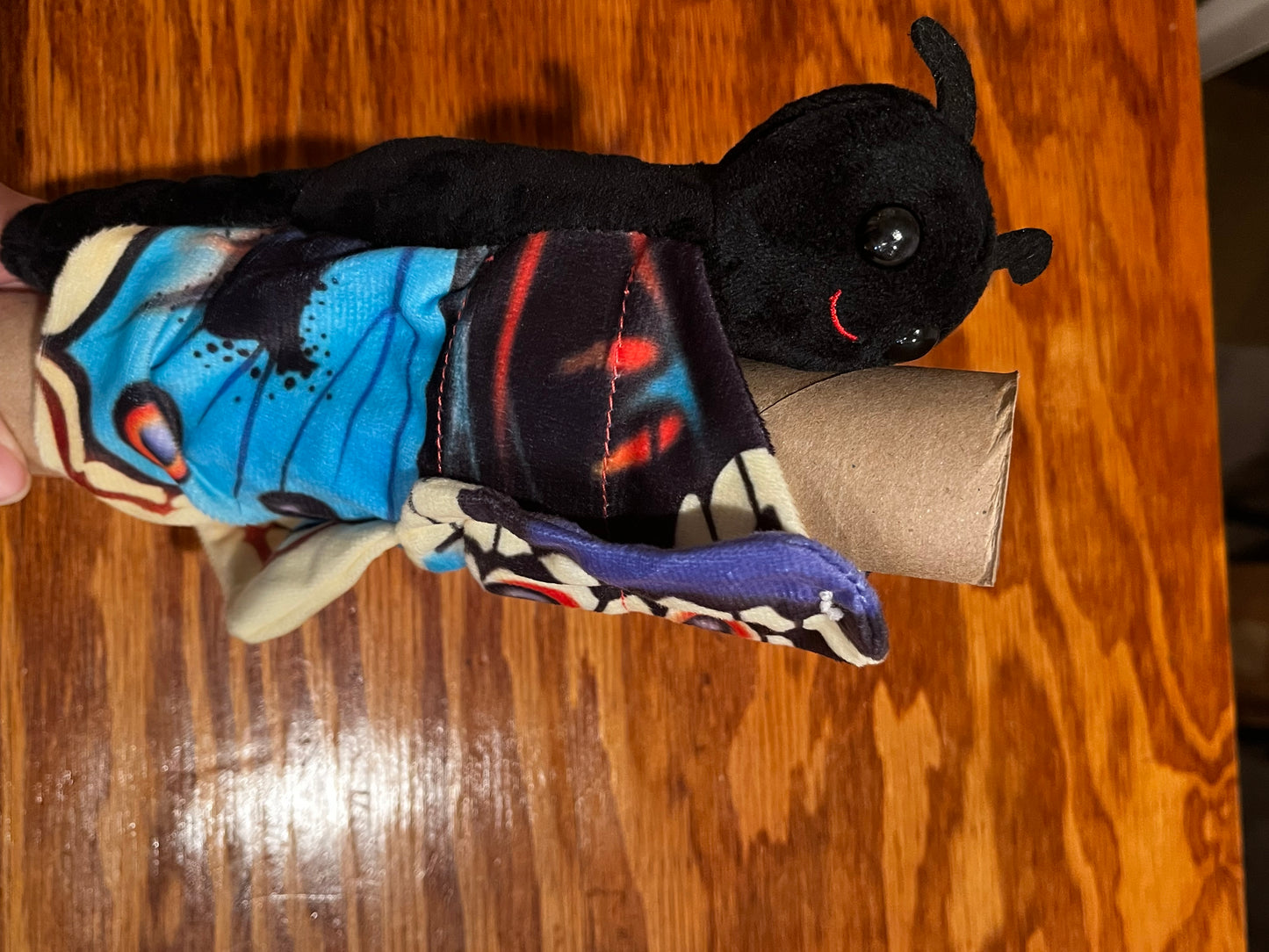 Blue Pansy Plush Arm Hugger