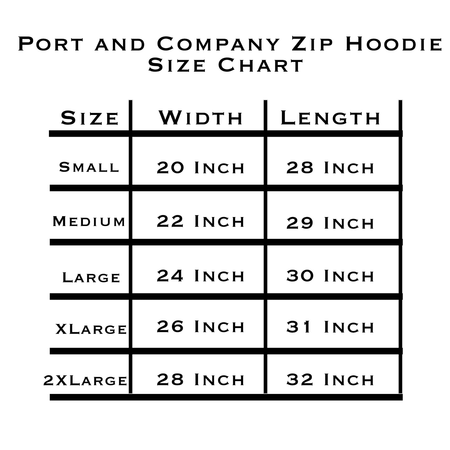 Zippered Hoodie Sweatshirt - Port and Company - Adult