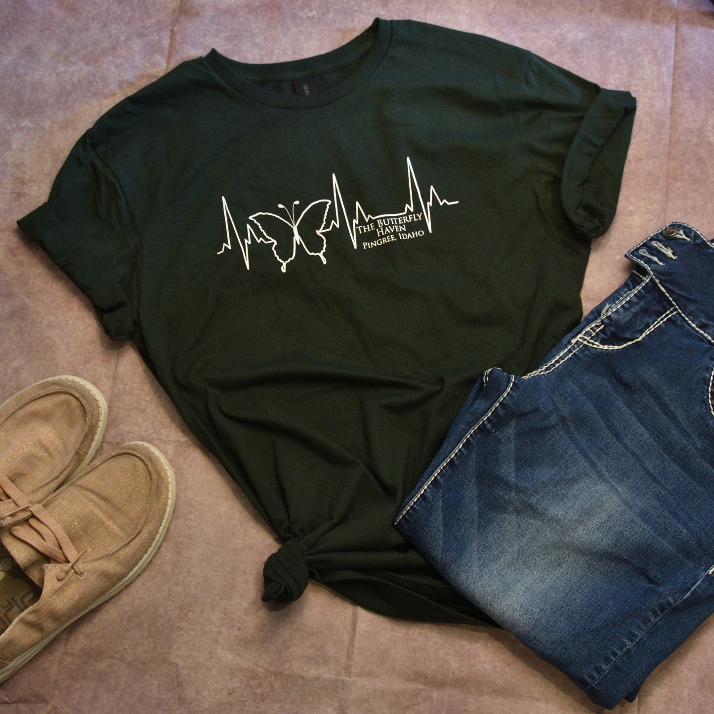 Short Sleeve Adult Heartbeat Tee Shirt