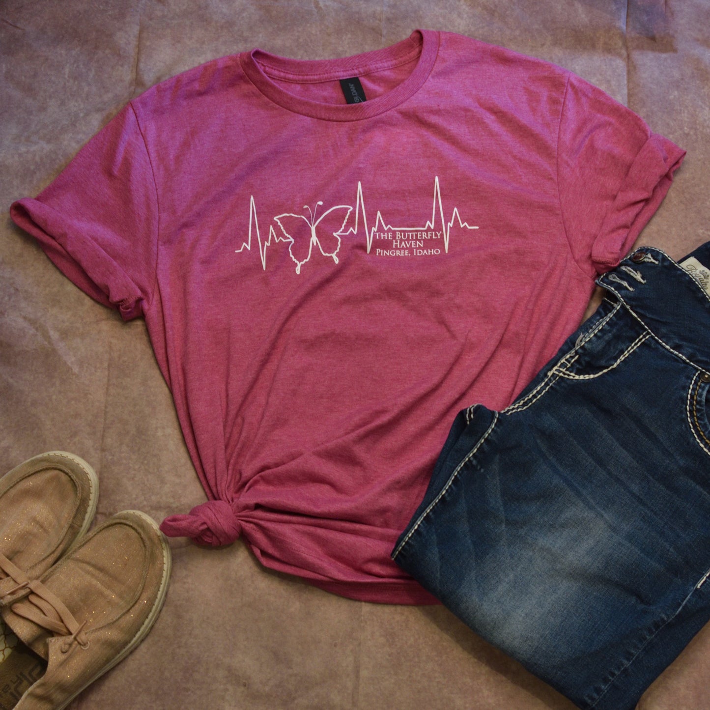 Short Sleeve Adult Heartbeat Tee Shirt